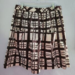 ANTHROPOLOGIE Maeve Silk Cotton Blend Skirt Pockets